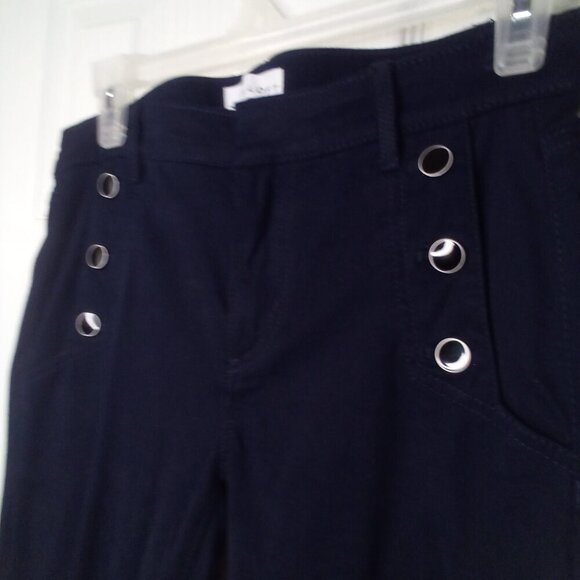 Loft Pants Women 25 0 Skinny Ankle Button Detail Blue - Picture 8 of 14